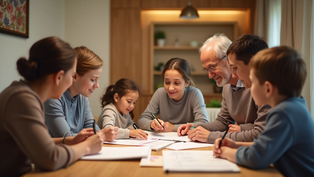 Aile üyeleri birlikte planlama yapıyor